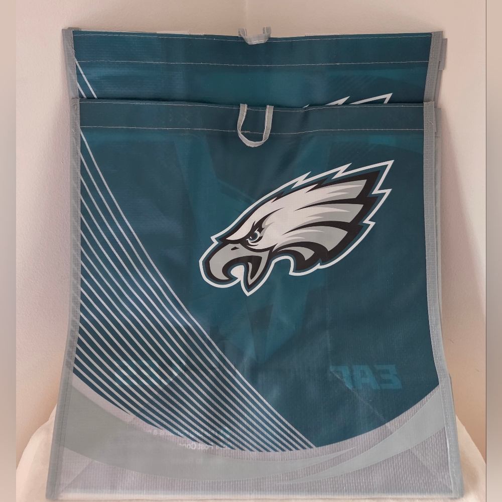 PHILADELPHIA EAGLES 🦅 Set of 2 Reusable Tote Shopping Bags NFL Football NWT🏈 - Picture 3 of 16